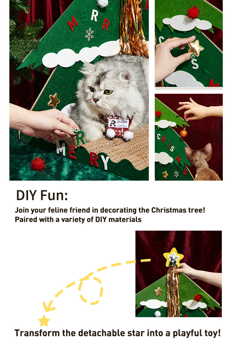 3D Christmas Tree Cat Scratcher - Purrre.ca