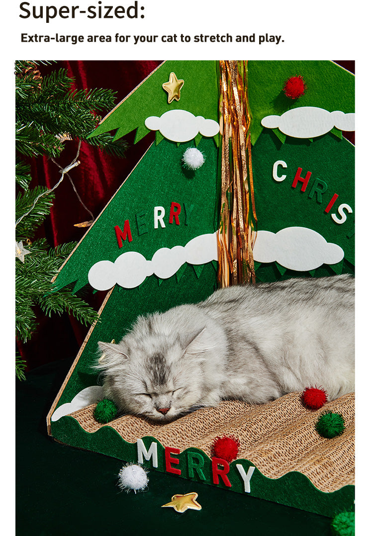 3D Christmas Tree Cat Scratcher - Purrre.ca