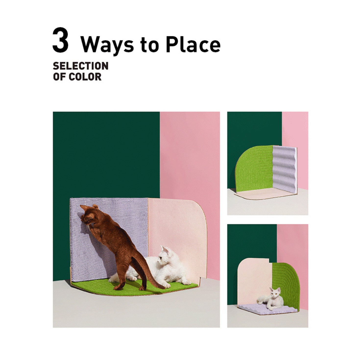 3-Dimentional Corner Cat Scratcher-Purrre