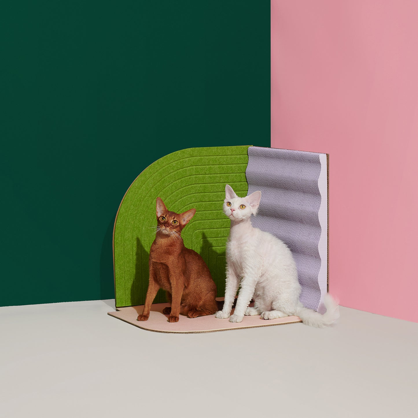 3-Dimentional Corner Cat Scratcher-Purrre