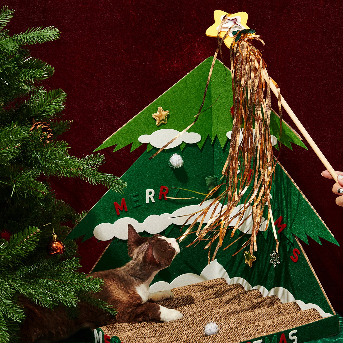 3D Christmas Tree Cat Scratcher - Purrre.ca