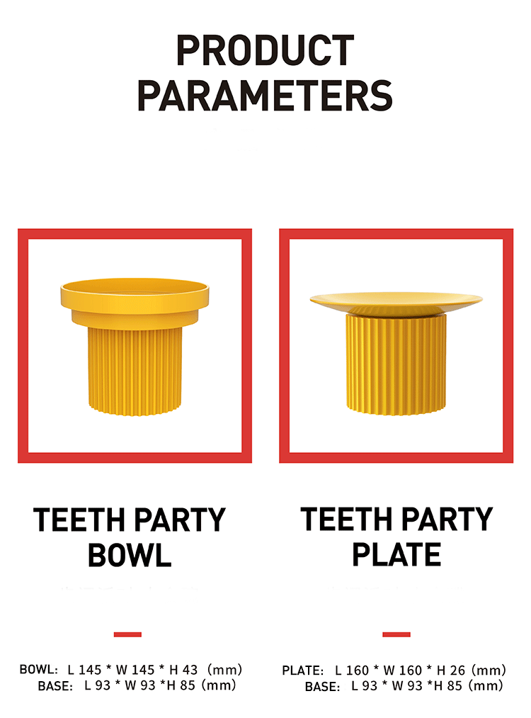 Teeth Party Bowl - Sunset Gold - Purrre