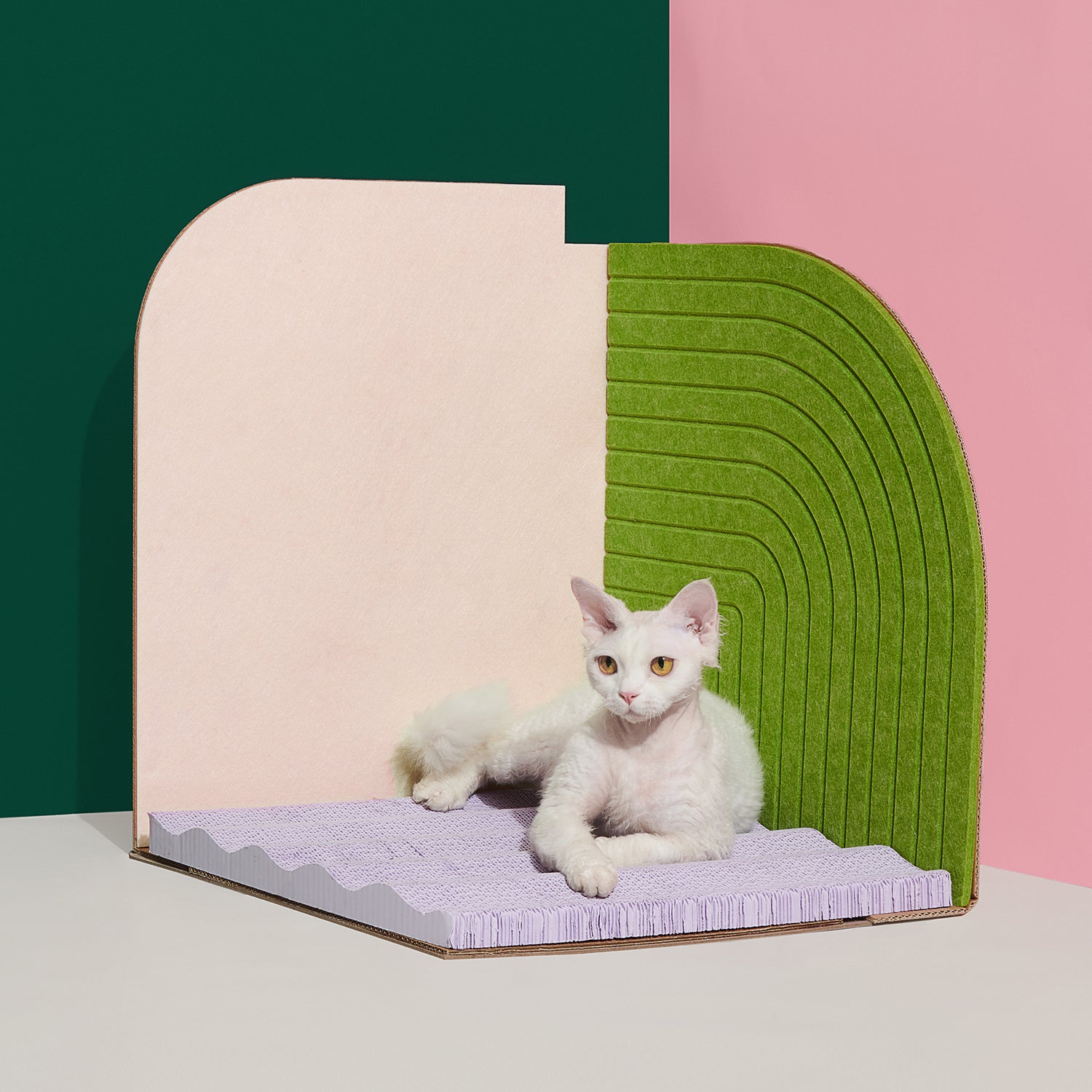 3-Dimentional Corner Cat Scratcher-Purrre