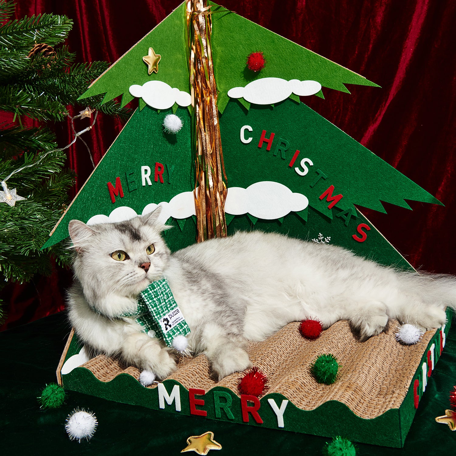 3D Christmas Tree Cat Scratcher - Purrre.ca