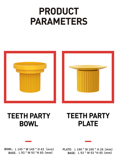 Teeth Party Plate - Sunset Gold - Purrre