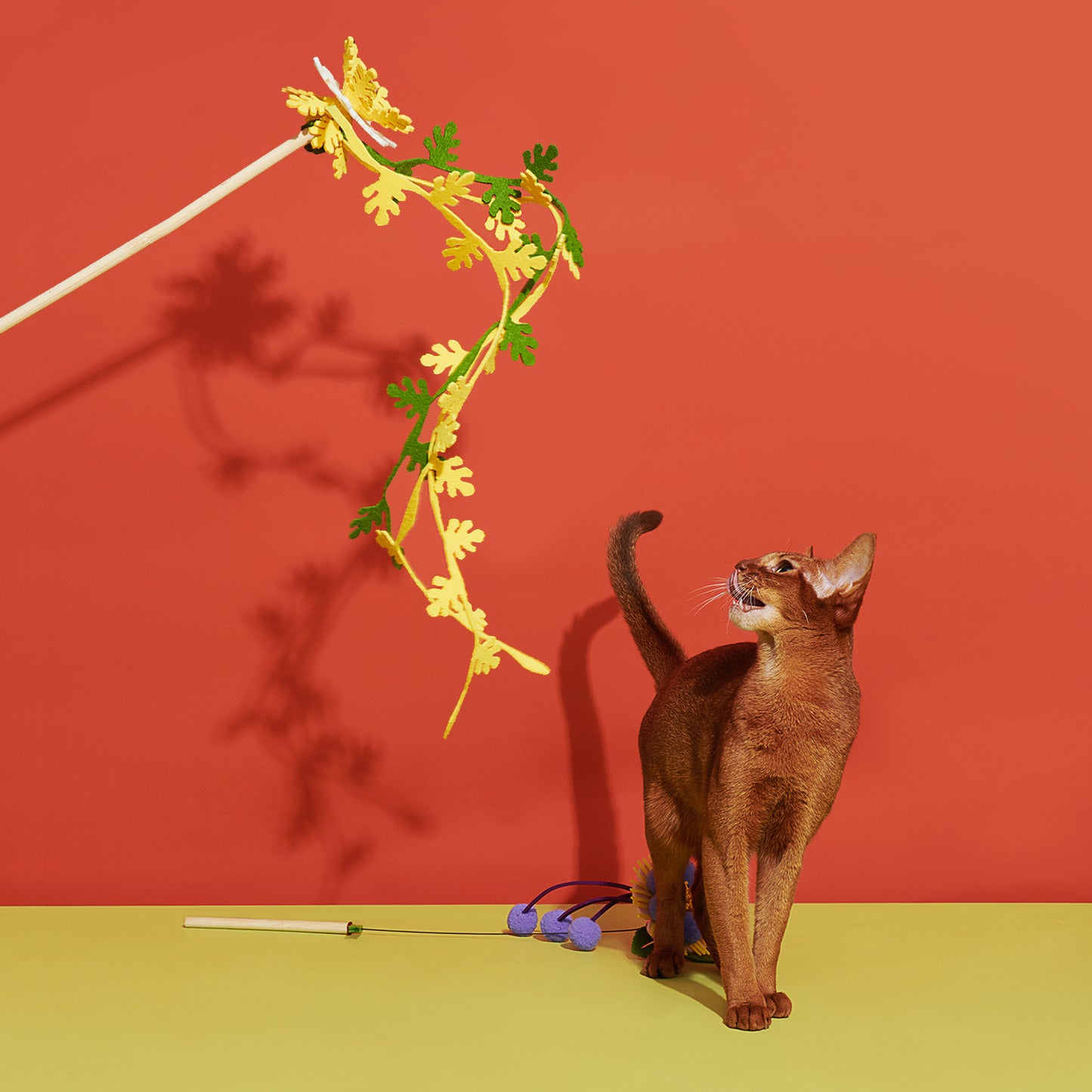 Blooming Cat Teaser Wand | Cat Toy