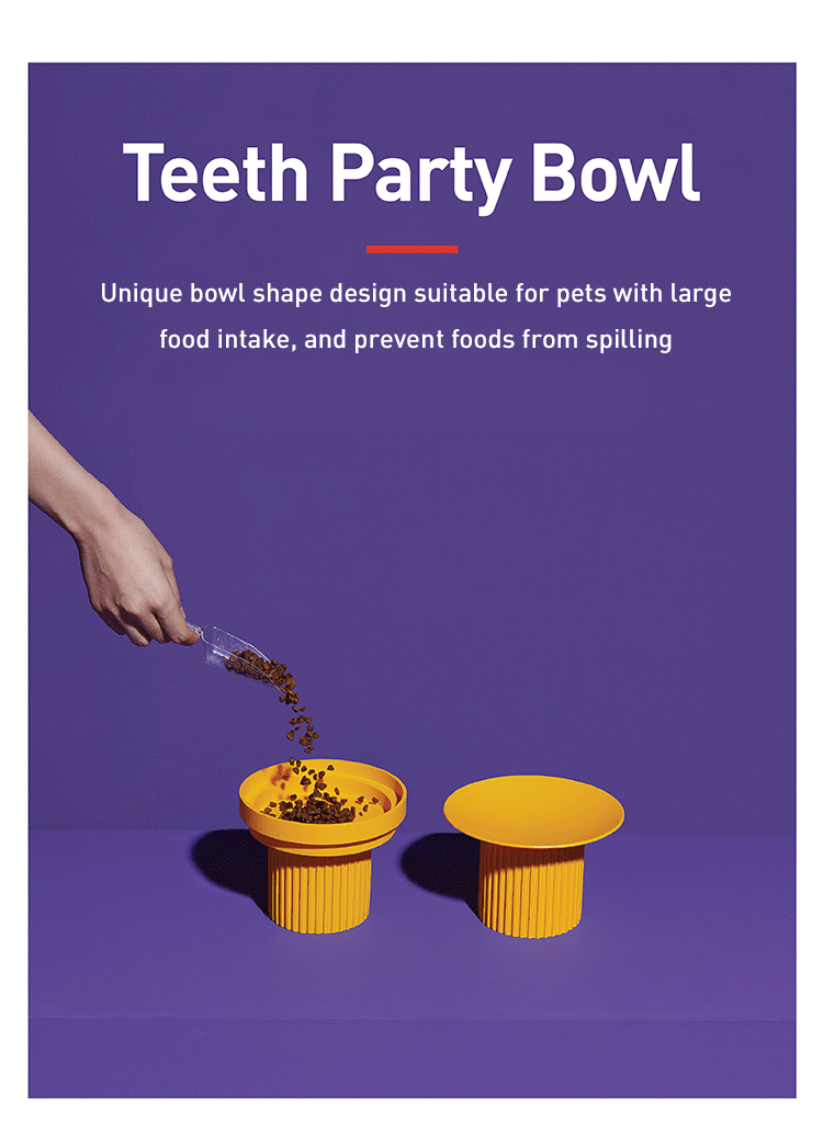 Teeth Party Bowl - Coral Pink - Purrre