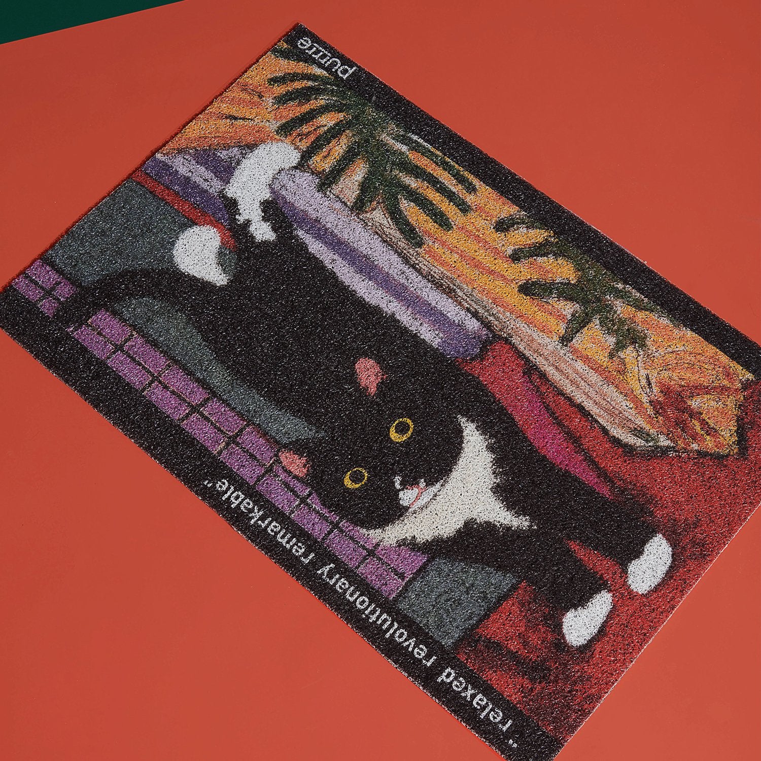 MAPLE Art Mat Pet Feeding/play Vinyl Protective Mat Cat 