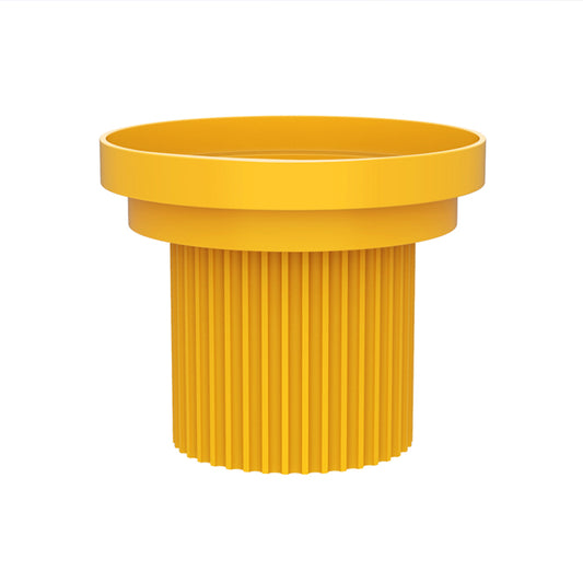 food bowl, feeder, cat bowl, dog bowl, detachable, elevated, yellow, sunset gold, prevent spilling, easy to clean, easy to refill, stylish, gear shape